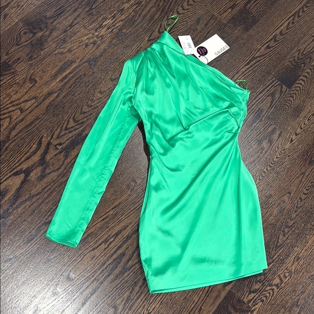 Gauge81 Green Asymmetrical Sheath Dress - Picture 4 of 6